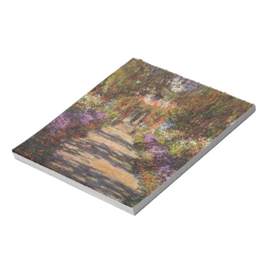 Pad in tuin te Giverny 1902 door Claude Monet Notitieblok (Linkerzijde)