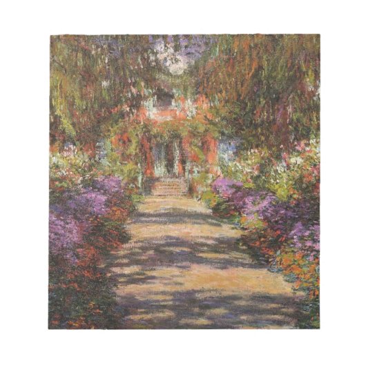 Pad in tuin te Giverny 1902 door Claude Monet Notitieblok (Voorkant)