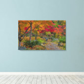 Pad leidt naar parkbank canvas afdruk (Insitu (Houten vloer))