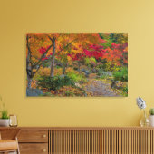 Pad leidt naar parkbank canvas afdruk (Insitu (Woonkamer))