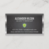 Pad Lock-Logo | Metaal grensnetwerk Visitekaartje (Achterkant)