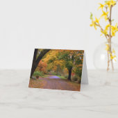 Pad naar de herfst kaart (Gele Bloem)