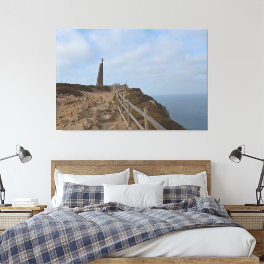 Pad naar de nevel. Kaap Roca Canvas Afdruk (Insitu (Slaapkamer))