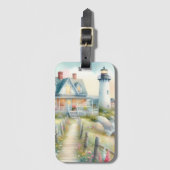 Pad naar de Vuurtoren Kustcottage Bagagelabel (Voorkant (verticaal))