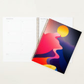 Pad naar de Zon – Levendig Abstract Berglandschap Planner (Display)