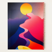Pad naar de Zon – Levendig Abstract Berglandschap Planner (Achterkant)