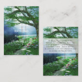 PAD NAAR EEUWIG BOS WENSBRON Cadeaubon Insteek Informatiekaartje (Voorkant / Achterkant)