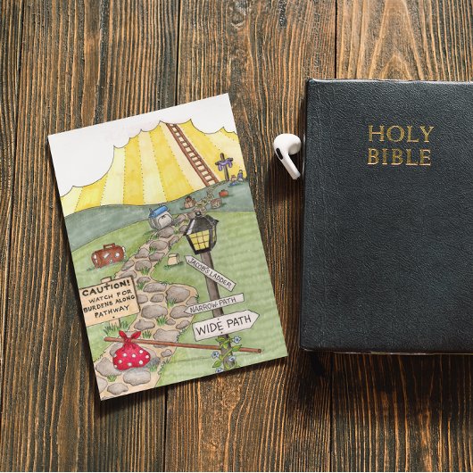 Pad naar het Cross Inspirerend Briefkaart