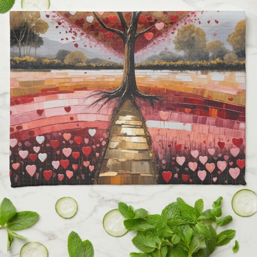 Pad naar het hart theedoek (Gevouwen)