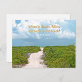 "PAD NAAR HET STRAND" / TURKS & CAICOS BRIEFKAART (Voorkant / Achterkant)