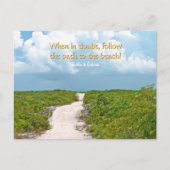 "PAD NAAR HET STRAND" / TURKS & CAICOS BRIEFKAART (Voorkant)