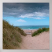 Pad naar het strand van Cornish Caribbean Poster (Voorkant)
