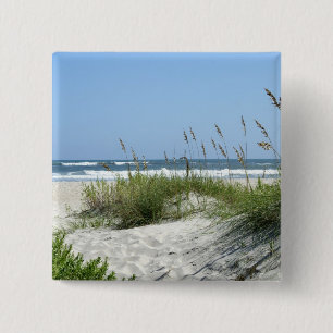 Pad naar het Zee-Ocracoke-eiland Vierkante Button 5,1 Cm