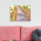 Pad naar het Zee omcirkeld Canvas Afdruk (Insitu (Woonkamer))