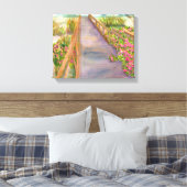 Pad naar het Zee omcirkeld Canvas Afdruk (Insitu (Slaapkamer))