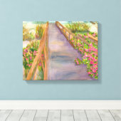 Pad naar het Zee omcirkeld Canvas Afdruk (Insitu (Houten vloer))