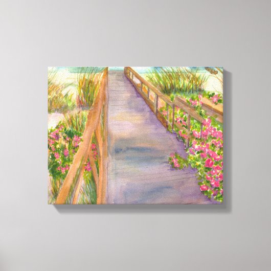 Pad naar het Zee omcirkeld Canvas Afdruk (Voorkant)