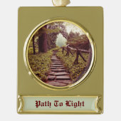 Pad naar licht verguld banner ornament (Voorkant)