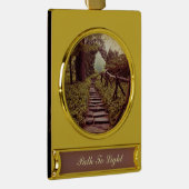 Pad naar licht verguld banner ornament (Rechts)