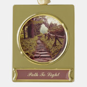 Pad naar licht verguld banner ornament (Voorkant)
