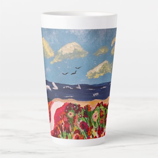 Pad naar mijn favoriete plek latte mok (Voorkant)