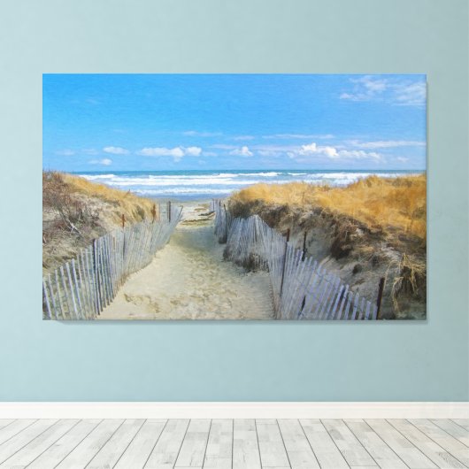 Pad naar strand canvas afdruk (Insitu (Houten vloer))