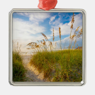 Pad naar strand metalen ornament