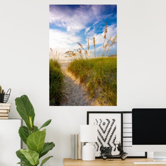 Pad naar strand poster (Thuiskantoor)