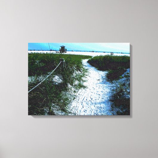 Pad naar Stunning Siesta Keys Beach Canvas Afdruk (Voorkant)