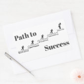 Pad naar succes rechthoekige sticker (Envelop)