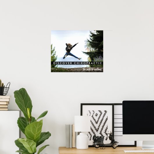 Pad naar Wellness - ontdek chiropractisch Poster (Thuiskantoor)