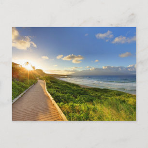 Pad naar zonsondergang. Oneloa Beach. Maui. Briefkaart