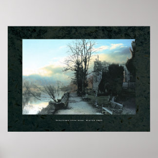 Pad naast de Avon in Stratford. Poster