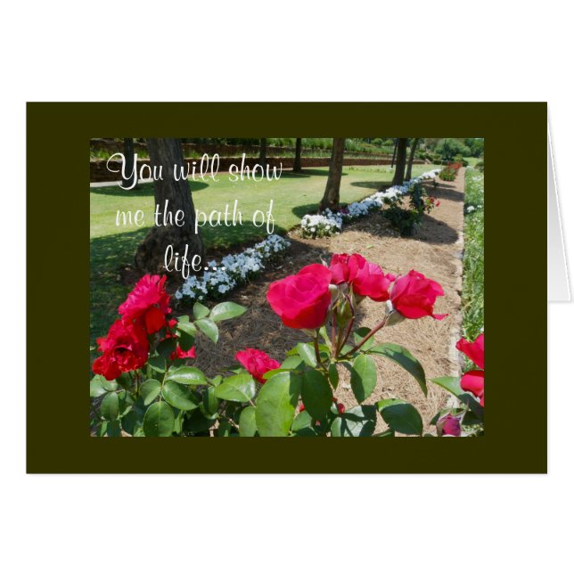 Pad of Life Card - Psalm 16:11 (Voorkant Horizontaal)