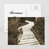 Pad op turf in Sepia-kleur Briefkaart (Voorkant / Achterkant)