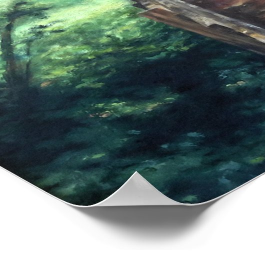 Pad over een landschap van natuur poster (Hoek)