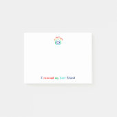 Pad Pad Pad Pauw Print Post-it, Reddingskoppeling Post-it® Notes (Voorkant)