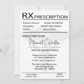 Pad-pensionering medisch recept kaart (Voorkant)