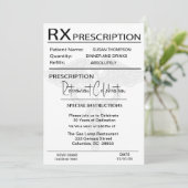 Pad-pensionering medisch recept kaart (Staand voorkant)