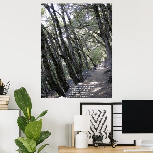 Pad Poster met Psalm 119:32 (Thuiskantoor)