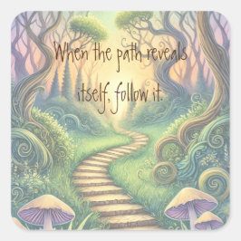 Pad & prijsopgave vierkante sticker