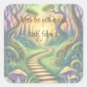 Pad & prijsopgave vierkante sticker (Voorkant)