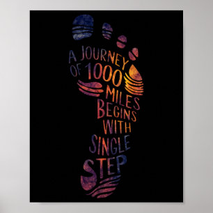 Pad Reis. Motiverende Meditatie Yoga Ontwerp Poster