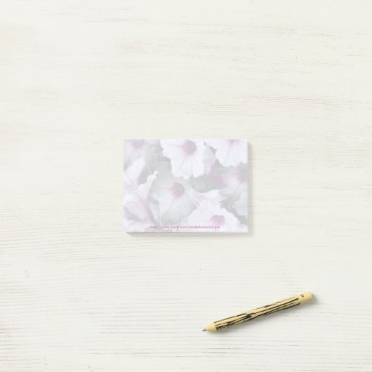 Pad roze en witte Petunias Post-it Post-it® Notes (Op bureau)
