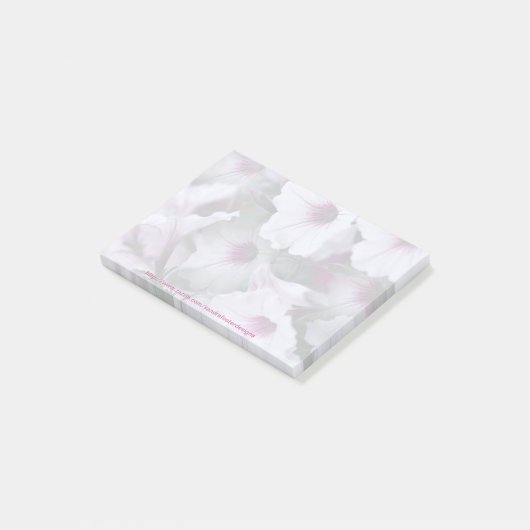 Pad roze en witte Petunias Post-it Post-it® Notes (Schuin)