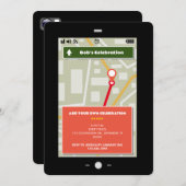 Pad Screen Map Theme voor elke viering Kaart (Voorkant / Achterkant)