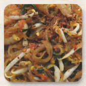 Pad Thai [ผัดไทย] Thais straatvoedsel Bier Onderzetter (Voorkant)
