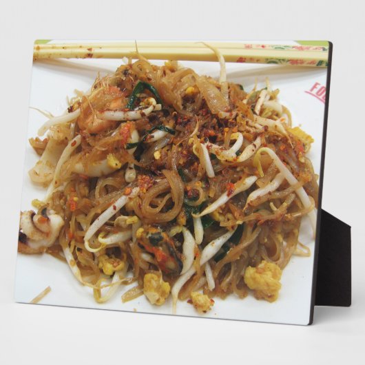 Pad Thai [ผัดไทย] Thais straatvoedsel Fotoplaat (Zijkant)