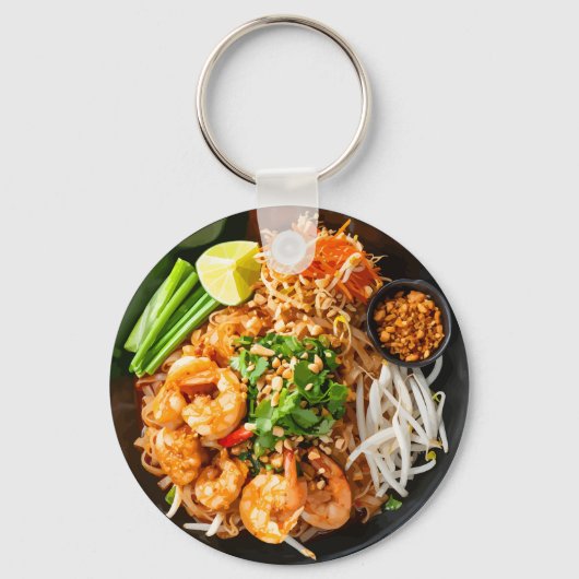 Pad Thai Noodle gerecht thema promotie Sleutelhanger (Voorkant)