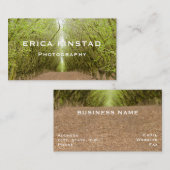 Pad tussen hazelnootboombos visitekaartje (Voorkant / Achterkant)